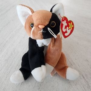 Ty Beanie Baby Chip the Cat Plush Toy 1996 Authentic w/ Tush Tag Stuffed Animal